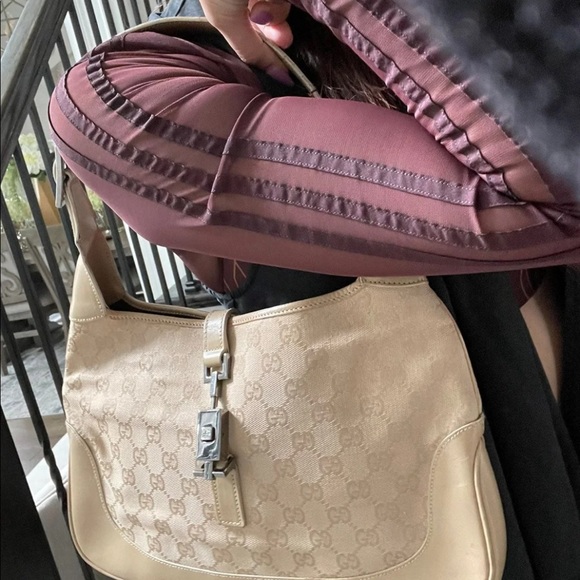 Vintage Beige Gucci Jackie shoulder bag - Picture 2 of 12